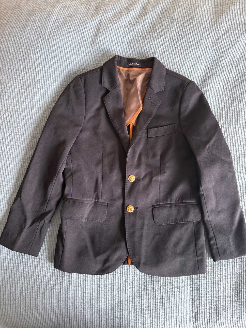 Boys' Ludlow two-button blazer in navy wool blend - size 7